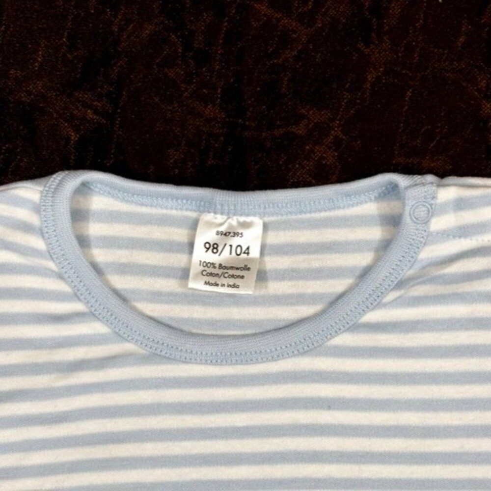 Kids Striped Pajama Set – Cotton Long Sleeve Top & Pants – Soft Comfortable - Picture 4 of 4